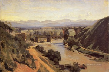 ブルック川の流れ Painting - ナルニ・ジャン・バティスト・カミーユ・コロー川のオーギュスタン橋